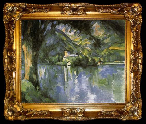 framed  Paul Cezanne Lake Annecy, ta009-2